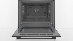 Bosch 66L Built-in Stainless Steel Electric Oven, 3300W, HBJ538ES0M, Black/Silver