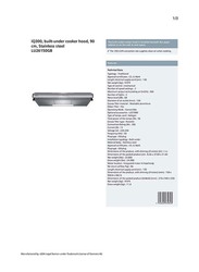 Siemens 90cm Built-in Stainless Steel Chimney Hood, LU26150GB, Silver