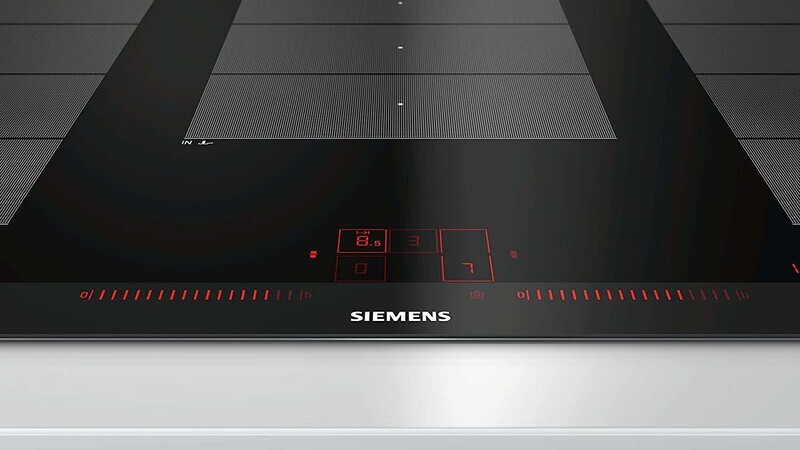 Siemens 5-Burner Built-in Electric Induction Hob, EX975LXC1E, Black