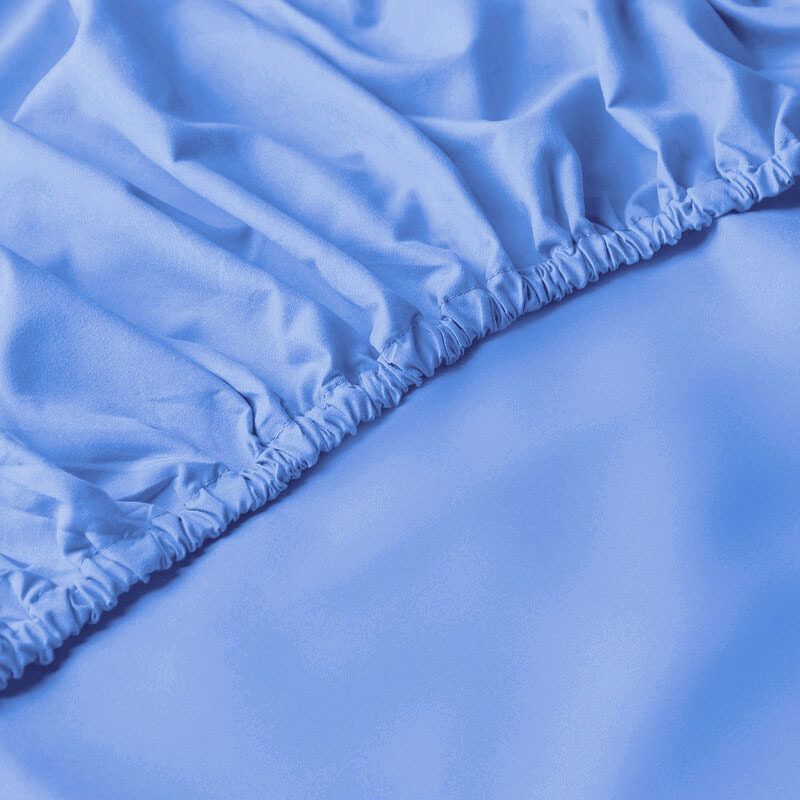 

Cotton Home Fitted Sheet 100% Cotton, 180 x 200 + 30cm, Blue