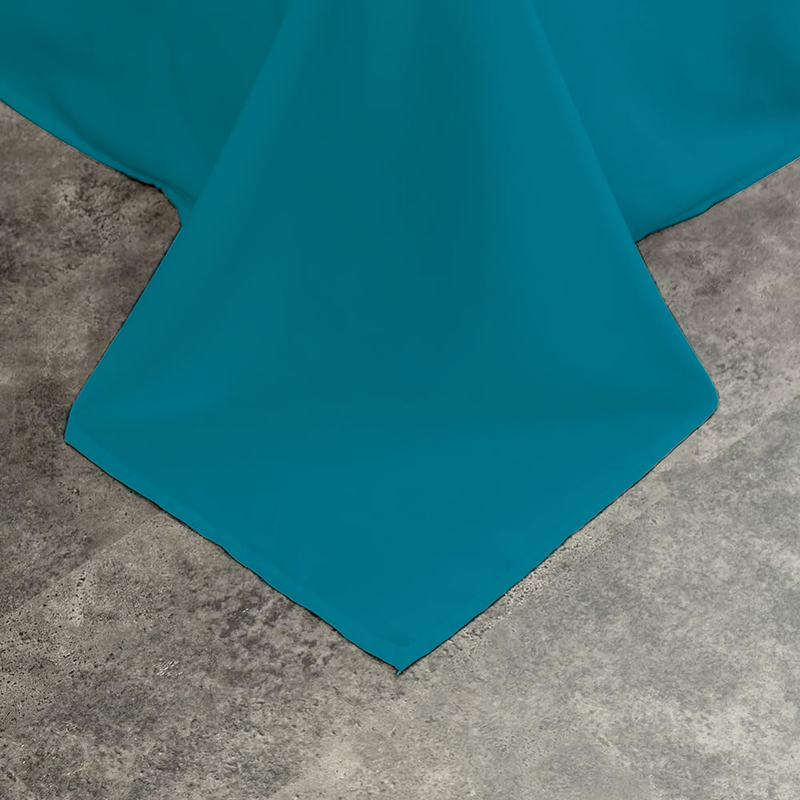 Cotton Home Flat Sheet 100% Cotton, 160 x 220 cm, Turquoise