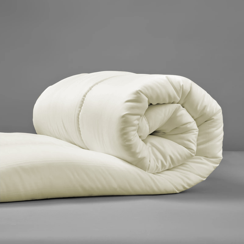 Cotton Home Microfiber Roll Comforter, 220 x 240cm, King, Ivory