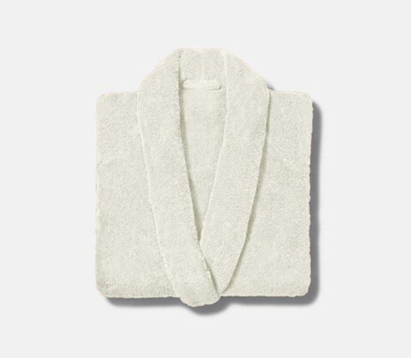 Cotton Home Bathrobe with Pockets Terry, Ivory