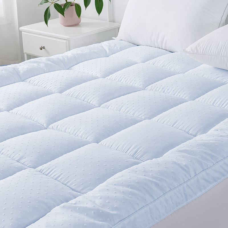 Cotton Home Supersoft Bubble Mattress Topper, 120 x 200 + 5cm, Blue