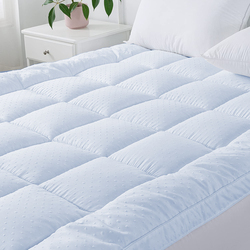 Cotton Home Supersoft Bubble Mattress Topper, 120 x 200 + 5cm, Blue