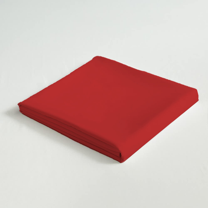 Cotton Home 100% Cotton Flat Sheet, 240x260cm, Red