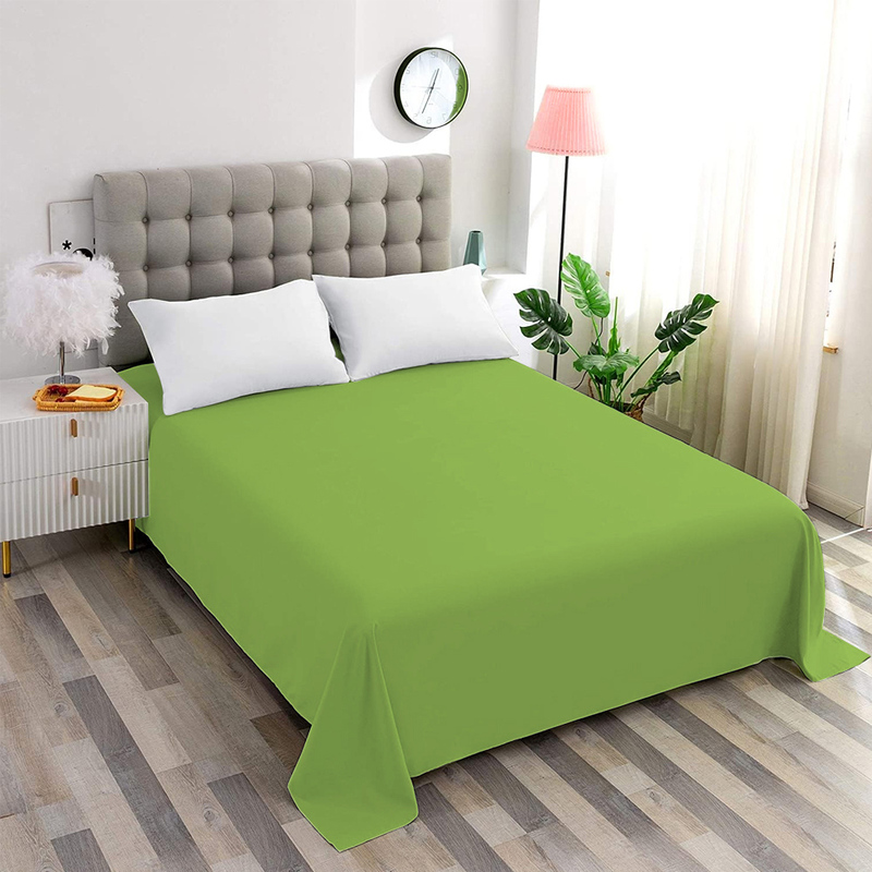 Cotton Home 100% Cotton Flat Sheet, 240x260cm, Green