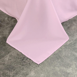 Cotton Home 100% Cotton Flat Sheet, 220x240cm, Baby Pink