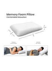 Cotton Home Venus Breathable surface Memory Foam Pillow, King, White
