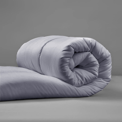 Cotton Home Microfiber Roll Comforter, 220 x 240cm, King, Silver