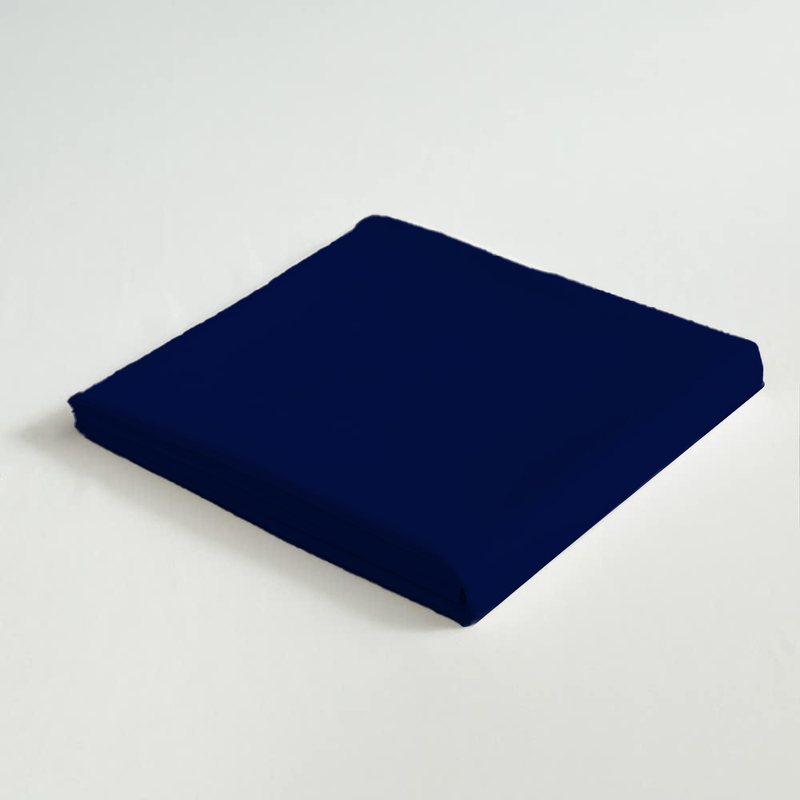 Cotton Home Flat Sheet 100% Cotton, 160 x 220 cm, Navy Blue