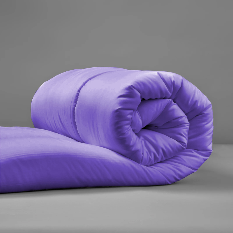 Cotton Home Microfiber Roll Comforter, 220 x 240cm, King, Purple