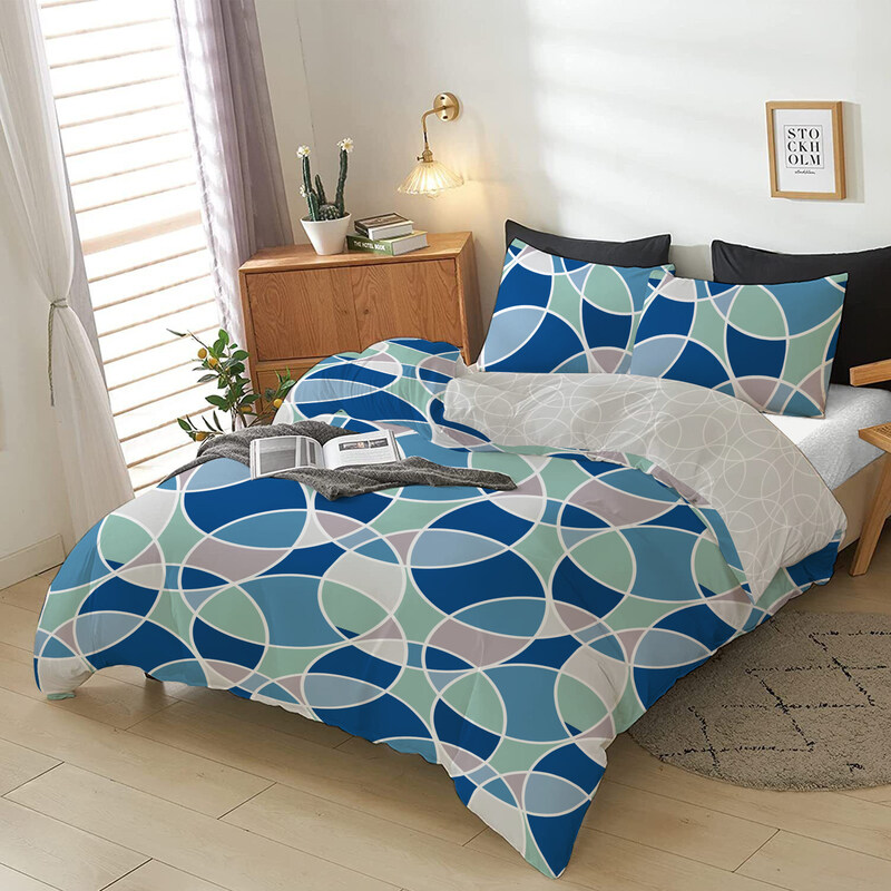 

Cotton Home 4-Piece PT 09 Luxury Cotton Comforter Set, 1 Comforter, 1 Flat Sheet, 2 Pillow Cases, Queen, Multicolour