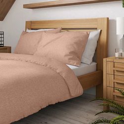 Cotton Home Jersey 3-Piece Duvet Set, 1 Duvet Cover 220 X 220cm + 2 Pillow Case 48 X 74 X 12cm, Double, Beige