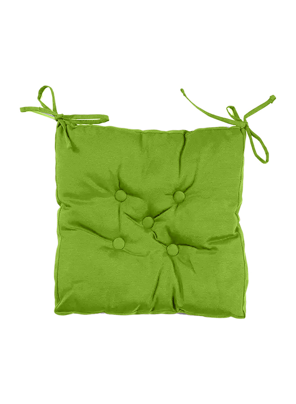Cotton Home Quilted Chair Pad, 40 x 40cm, Green