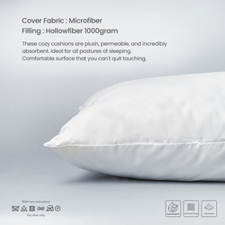 Cotton Home Comfort Pillow, 50 x 75cm, White