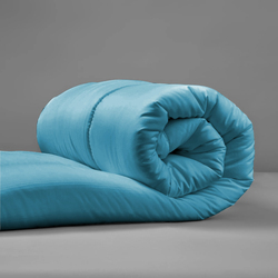 Cotton Home Microfiber Roll Comforter, 150 x 220cm, Queen, Teal
