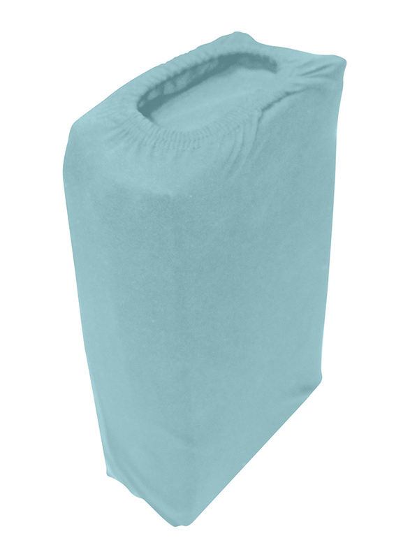 Cotton Home Jersey 3-Piece Duvet Set, 1 Duvet Cover 200 X 200cm + 2 Pillow Case 48 X 74 X 12cm, Super King, Mint Green