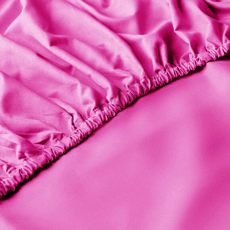 

Cotton Home Fitted Sheet 100% Cotton, 180 x 200 + 30cm, Fuchsia