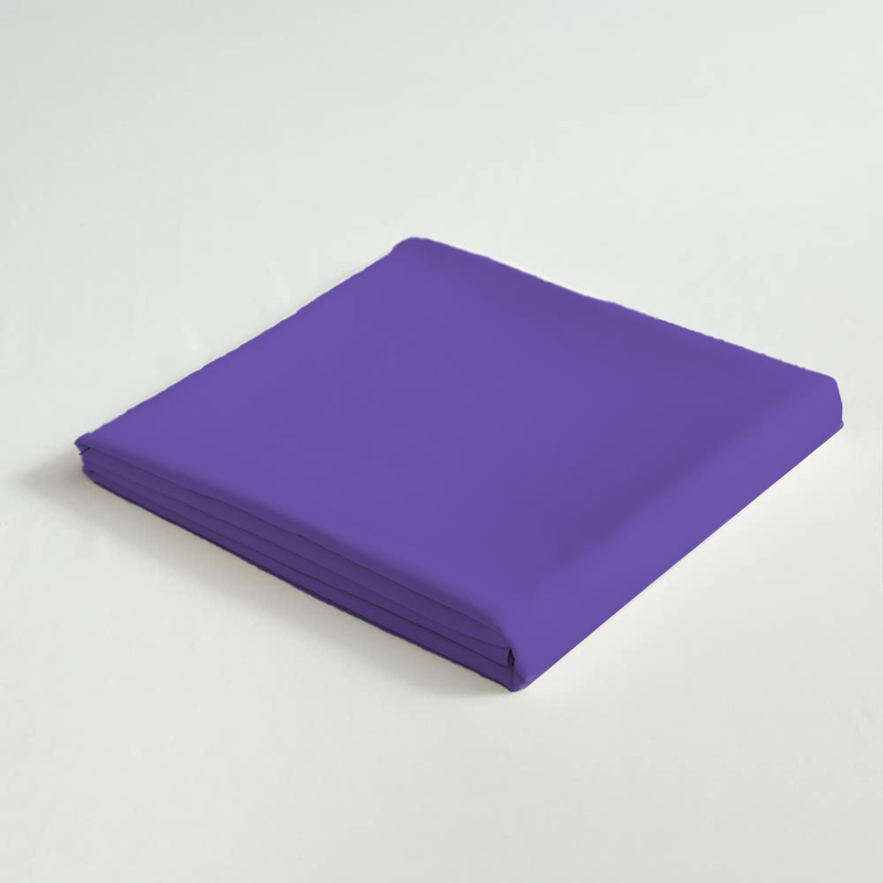 Cotton Home 100% Cotton Flat Sheet, 220x240cm, Purple