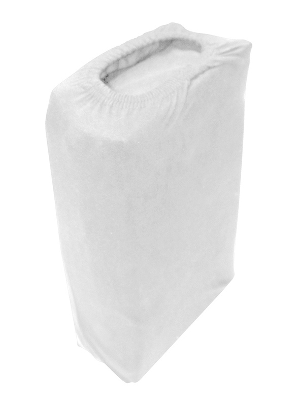 Cotton Home Jersey 3-Piece Duvet Set, 1 Duvet Cover 160 X 200cm + 2 Pillow Case 48 X 74 X 12cm, Queen, White