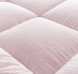 Cotton Home Supersoft Bubble Mattress Topper, 200 x 200 + 5cm, Pink