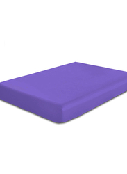 Cotton Home Super Soft Fitted Sheet, 180 x 200 + 30cm, Purple