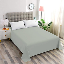 Cotton Home 100% Cotton Flat Sheet, 240x260cm, Celery