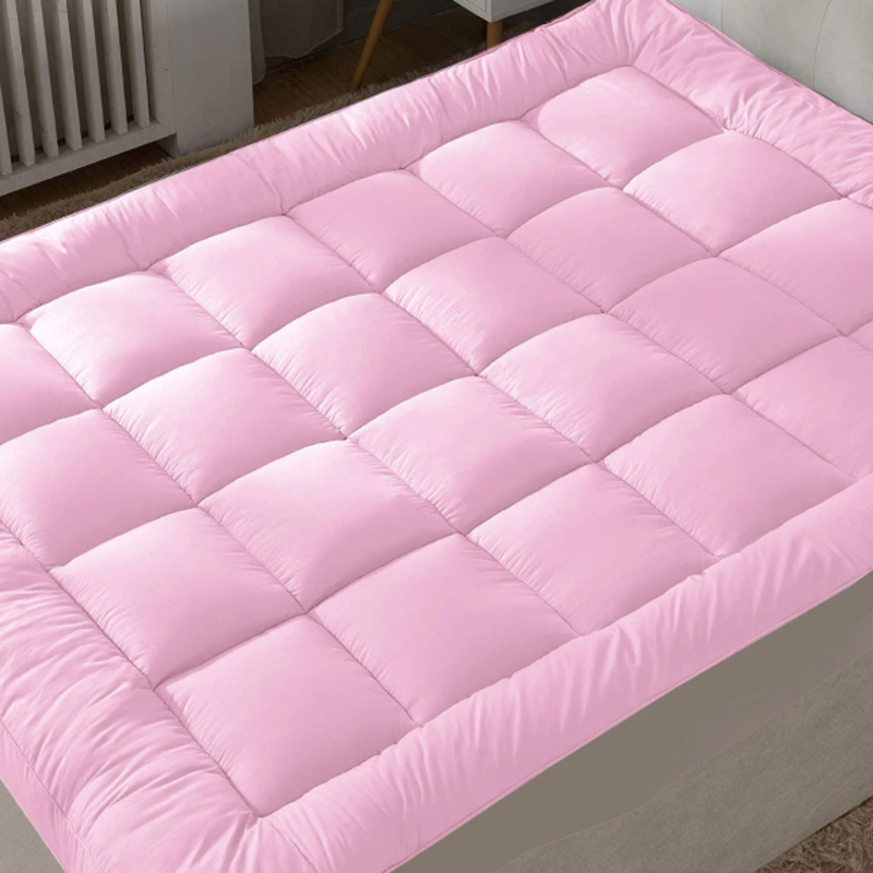 Cotton Home Supersoft Mattress Topper, 200 x 200 + 7cm, Pink