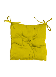 Cotton Home Quilted Chair Pad, 40 x 40cm, Yellow