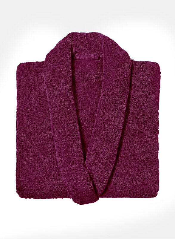 Cotton Home Bathrobe with Pockets Terry, Burgundy