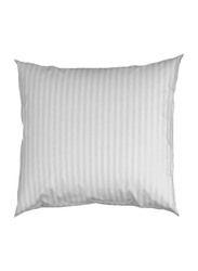 Cotton Home Filled Cushion, 45 x 45cm, White/Grey