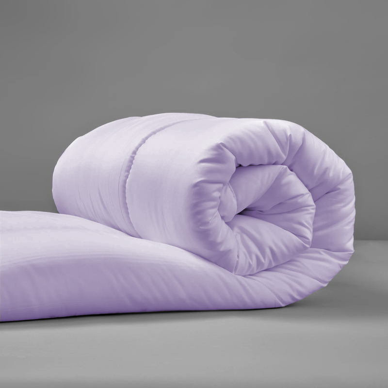 Cotton Home Microfiber Roll Comforter, 220 x 240cm, King, Light Purple