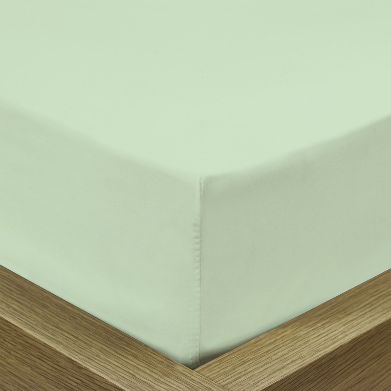 Cotton Home 3-Piece Super Soft Fitted Sheet Set, 1 Fitted Sheet + 2 Pillow Case, Queen, Mint Green