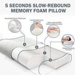 Cotton Home Classic Breatheasy Memory Foam Pillow, Grey