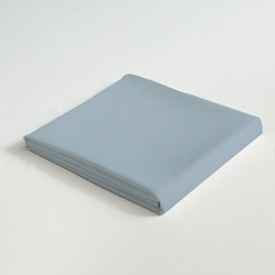 Cotton Home 3-Piece Flat Sheet Set, 1 Flat Sheet + 2 Pillow Case, Queen, Metallic Blue