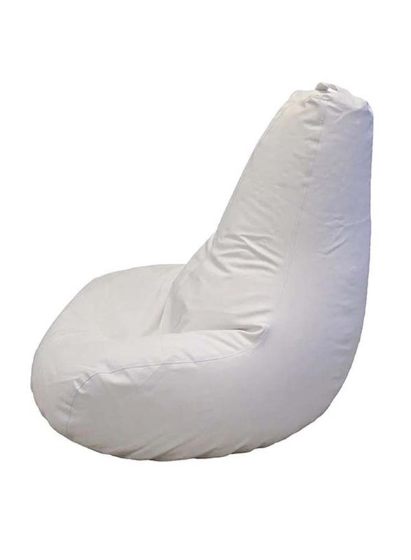 Cotton Home Tear Drop Bean Bag, White