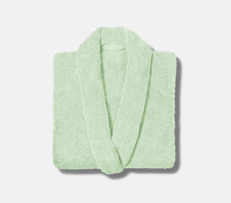 Cotton Home Bathrobe with Pockets Terry, Mint Green