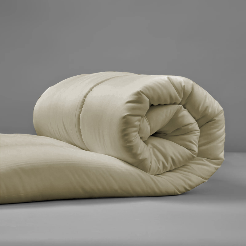 Cotton Home Microfiber Roll Comforter, 220 x 240cm, King, Dark Beige