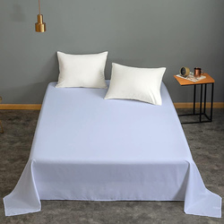 Cotton Home 100% Cotton Flat Sheet, 240x260cm, Sky Blue