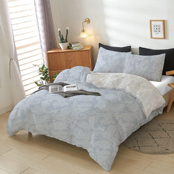 Cotton Home 4-Piece PT 04 Luxury Cotton Comforter Set, 1 Comforter, 1 Flat Sheet, 2 Pillow Cases, Queen, Sky Blue