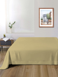 Cotton Home Super Soft Flat Sheet, 220 x 240cm, King, Mustard