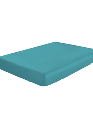 Cotton Home Super Soft Fitted Sheet, 200 x 200 + 30cm, Teal