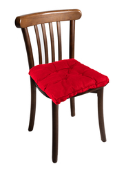 Cotton Home Quilted Chair Pad, 40 x 40cm, Red