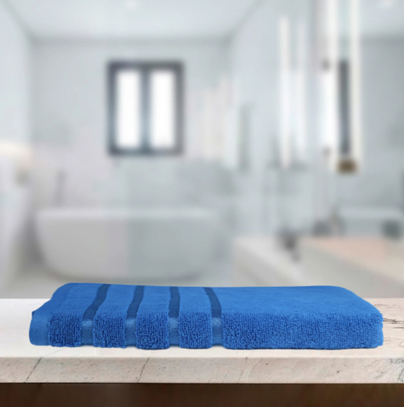 Cotton Home 100% Cotton Aqua Breeze Bath Towel, 70 x 140cm, Blue
