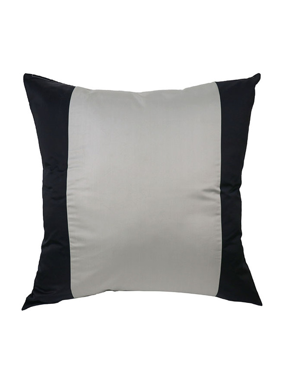 Cotton Home Floor Cushion, 80 x 80cm, 14A, Grey/Black