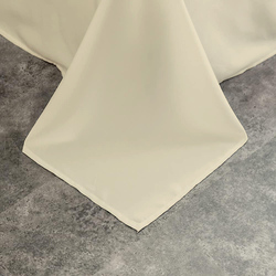 Cotton Home 100% Cotton Flat Sheet, 220x240cm, Cream