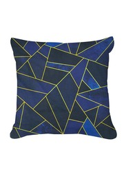 Cotton Home Filled Digital Cushion, 45 x 45cm, D-1942, Blue/Yellow