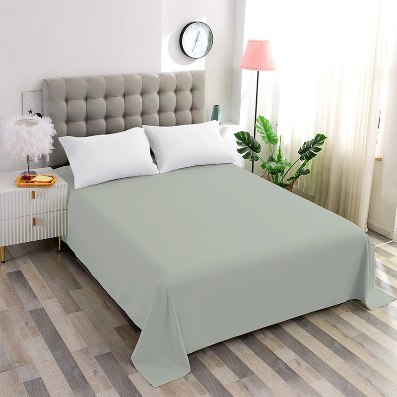 Cotton Home Flat Sheet 100% Cotton, 160 x 220 cm, Celery