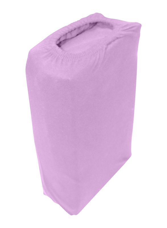 Cotton Home Jersey 3-Piece Duvet Set, 1 Duvet Cover 160 X 200cm + 2 Pillow Case 48 X 74 X 12cm, Queen, Purple